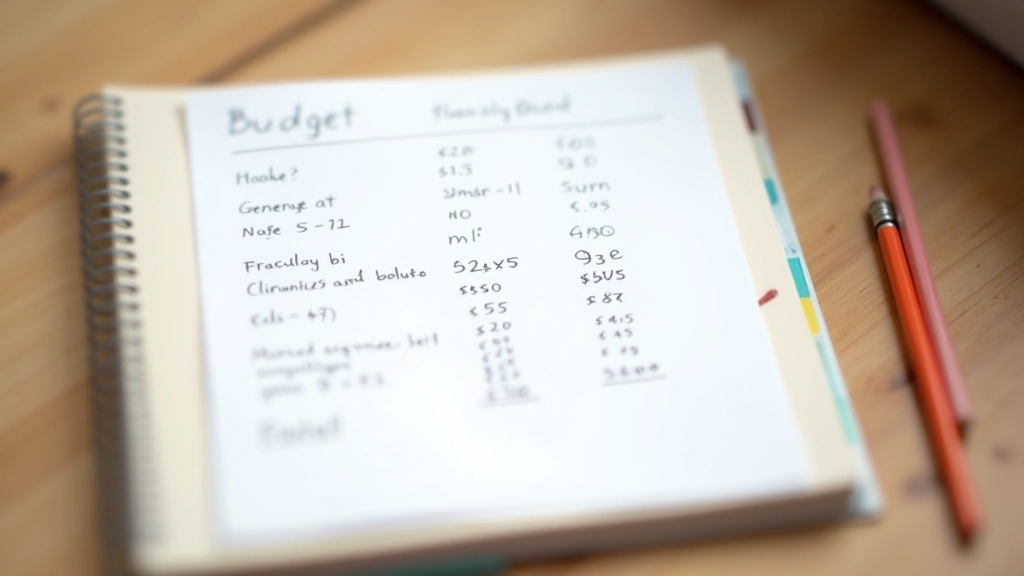 Notebook s tabulkou výpočtů a dvěma tužkami